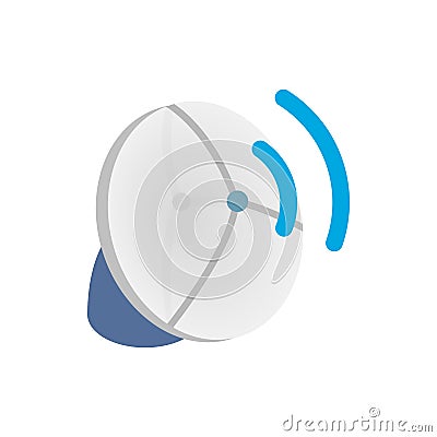 Wireless connection icon, isometric 3d style Vector Illustration