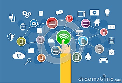 Wireless connection. Information Technology concept Vector Illustration