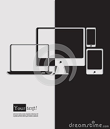 Wireless devices Vector Illustration