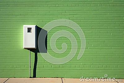 a wireless doorbell system on a house front wall Stock Photo