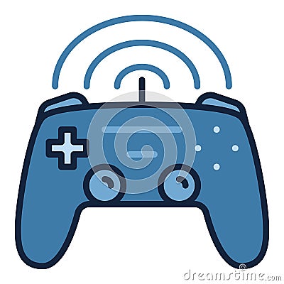 Wireless Game Controller vector Joypad colored icon or logo element Stock Photo