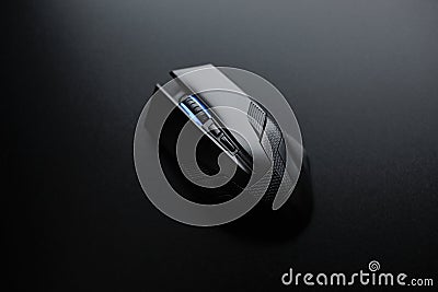 Wireless Gaming Mouse on dark background Stock Photo