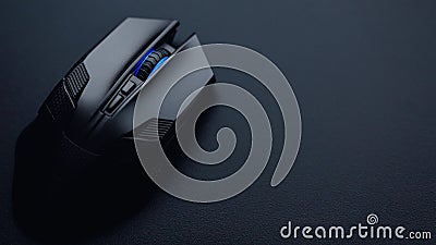 Wireless Gaming Mouse on dark background Stock Photo