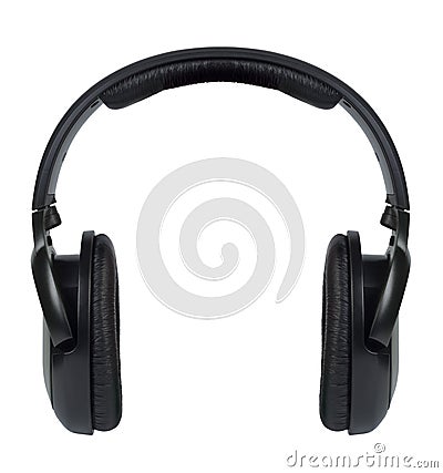 Wireless headphones isolated on white background. Stock Photo