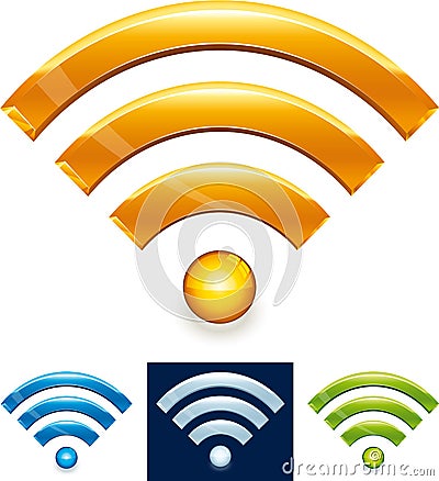 Wireless icon Cartoon Illustration