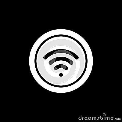 Wireless Icon. vector. Line design style Vector Illustration