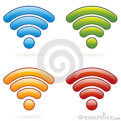 Wireless Icons EPS Vector Illustration