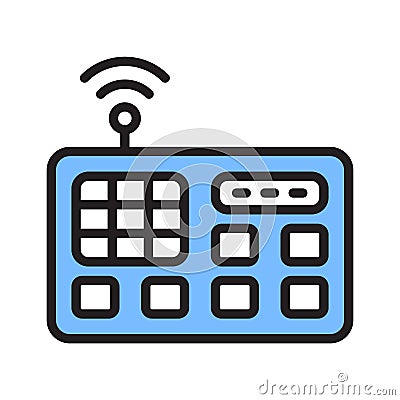Wireless intercom icon creatively designed in outline style Vector Illustration