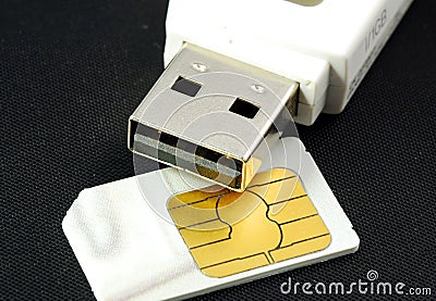 Wireless internet access and mobile communication Stock Photo