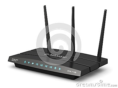 Wireless internet router Stock Photo