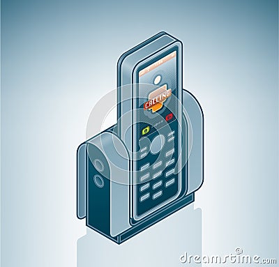 Wireless Internet Videophone Vector Illustration