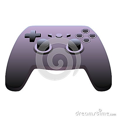 Wireless joystick for control in video games isolated on white. Vector Illustration