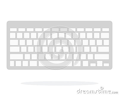 Wireless keyboard vector flat isolated Vector Illustration