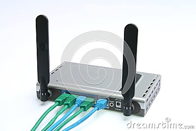 Wireless modem & router 2 Stock Photo