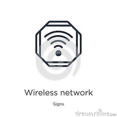 Wireless network icon vector. Trendy flat wireless network icon from signs collection isolated on white background. Vector Vector Illustration