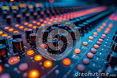 Wireless remote control for sound engineers to operate mixing consoles efficiently Stock Photo