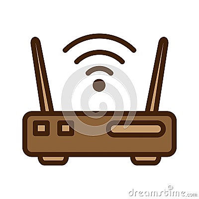 Wireless router icon vector design template basic RGB Stock Photo