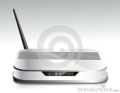 Wireless router Vector Illustration