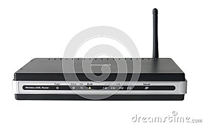 Wireless Router Isolated Stock Photo