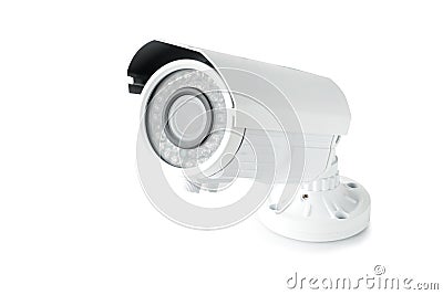 Wireless security cameras,cameras that transmit a video and audio signal to a wireless receiver through provide seamless video str Stock Photo