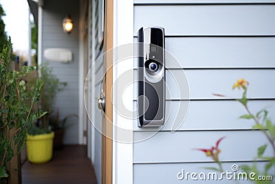 wireless security doorbell with built-in camera Stock Photo