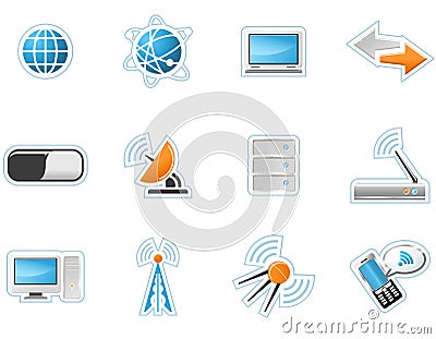 Wireless Technology icons Vector Illustration