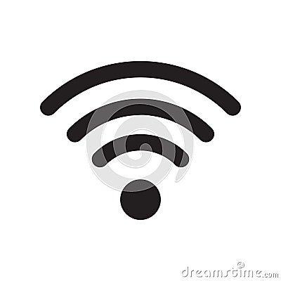 Wireless and wifi icon or wi-fi icon sign for remote internet access Vector Illustration