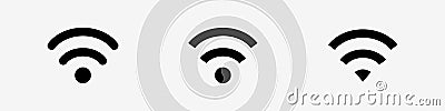 Wireless and wifi icon. Wi-fi signal symbol. Internet Connection. Wi-fi signal on isolated background. Vector illustration EPS10 Vector Illustration