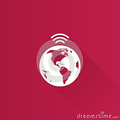 Metro Icon - Wireless world Vector Illustration