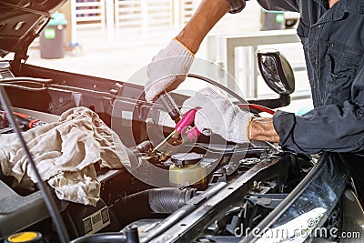 Wires to plug the car`s battery to charger Stock Photo