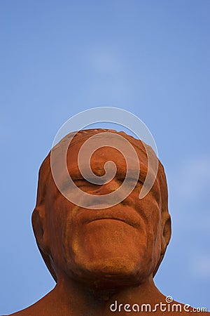 Wirin face closeup isolated on blue sky background Editorial Stock Photo