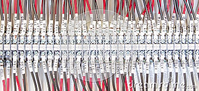 Wiring PLC Stock Photo