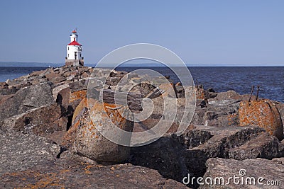 Wisconsin Point Lighthouse Stock Photo