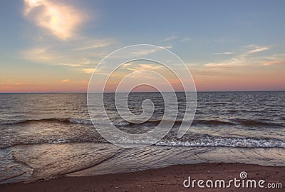 Wisconsin Point in Superior, Wisconsin is on the shore of Lake S Stock Photo