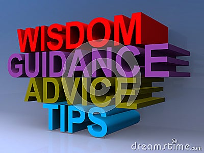 Wisdom, guidance, advice, tips Stock Photo