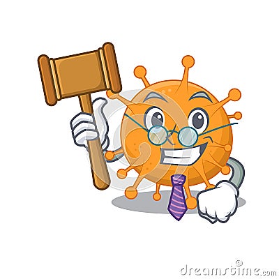 A wise judge of anaplasma mascot design wearing glasses Vector Illustration