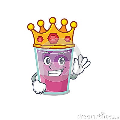 A Wise King of cocktail jelly mascot design style Vector Illustration