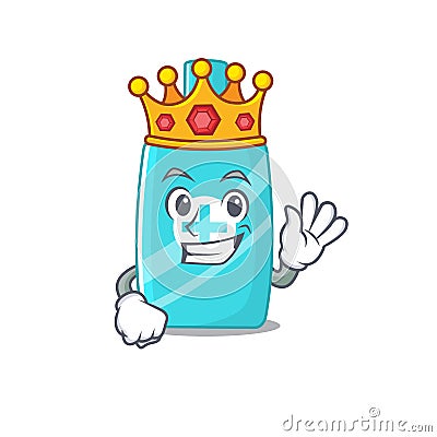 A Wise King of ointment cream mascot design style Vector Illustration