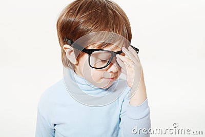 Wise little boy Stock Photo