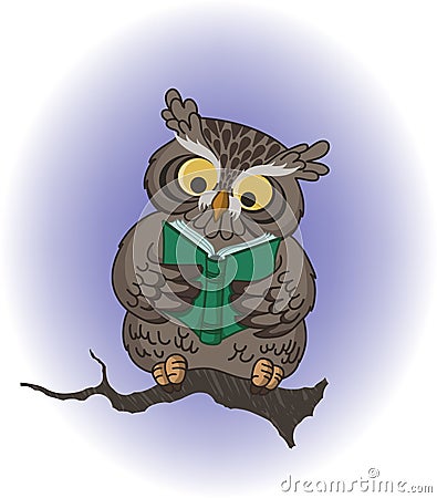 Wise owl Vector Illustration