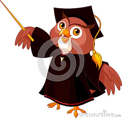 Wise owl Vector Illustration