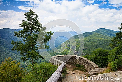 Wisemans View Overlook Linville Gorge NC Stock Photo