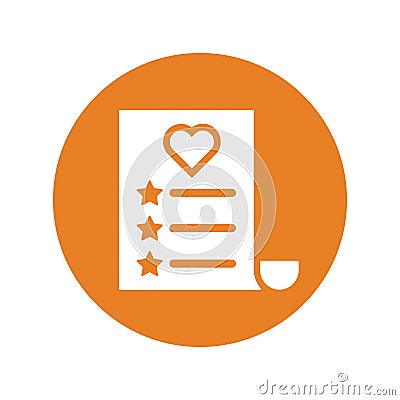 Wish list, checklist, blacklist, favourite icon design Vector Illustration