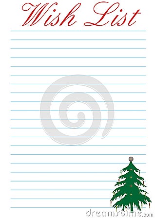Wish List - Christmas Stock Photo