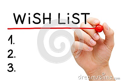 Wish List Stock Photo