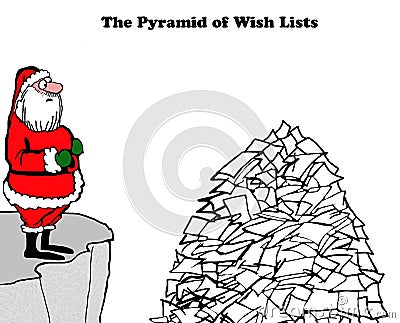 Wish Lists Cartoon Illustration