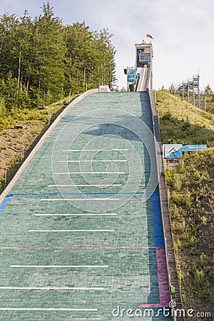 Wisla Malinka - Ski Jump, Poland Editorial Stock Photo