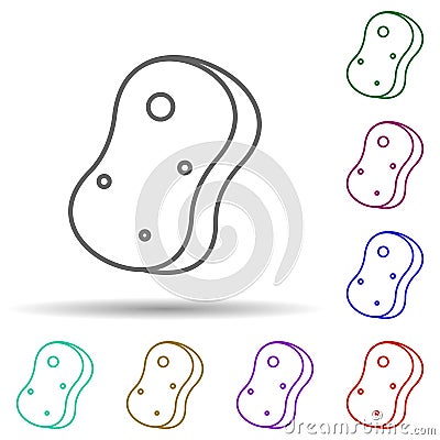 Wisp multi color icon. Simple thin line, outline vector of cleaning icons for ui and ux, website or mobile application Stock Photo