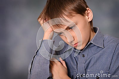 Wistful little boy Stock Photo