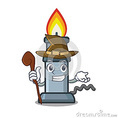 Witch busen burner in the character pocket Vector Illustration